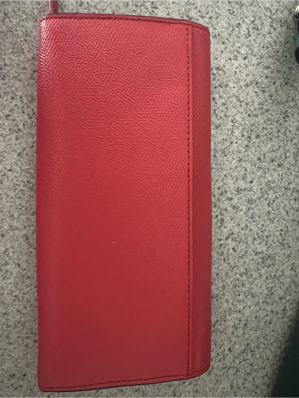 Coach Red/orange Leather Continental Wallet Clutch - Picture 2 of 4